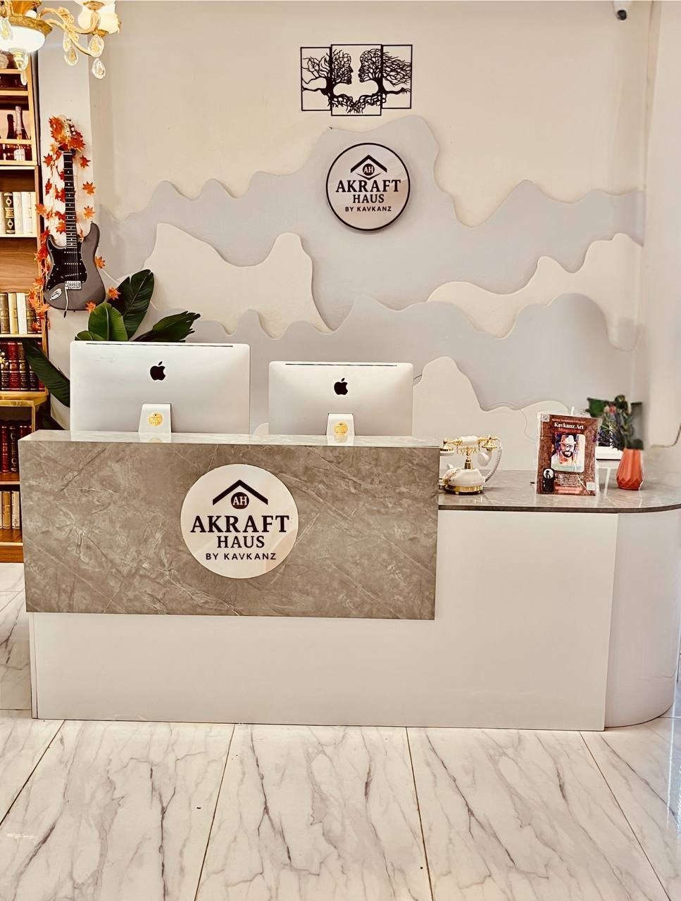 The AKRAFTHAUS reception desk